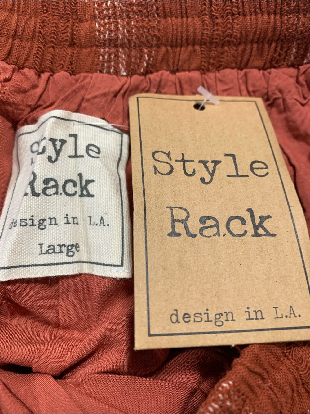 Style Rack Midi Skort in Rust